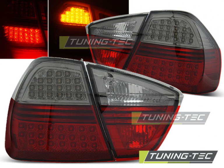 LED Lightbar Design Rückleuchten für BMW 3er E90 05-08 rot/rauch